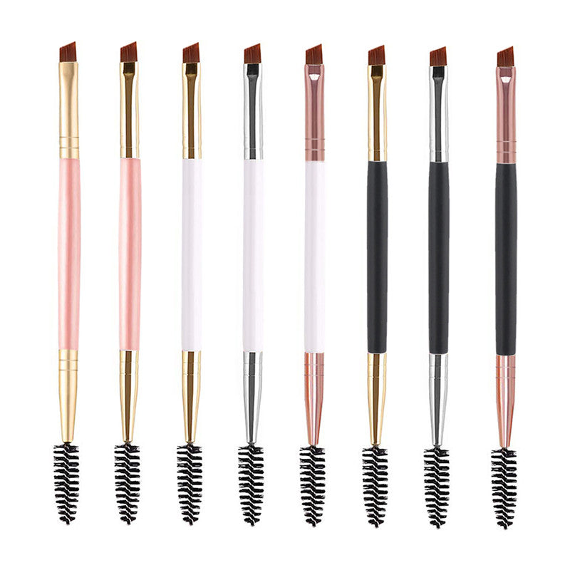 Monsera Brow Grooming Brush with natural bristles and wooden handle