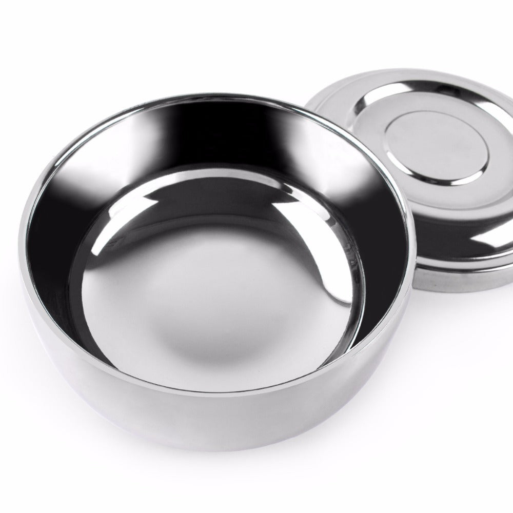 Monsera stainless steel soap bowl for wet shaving