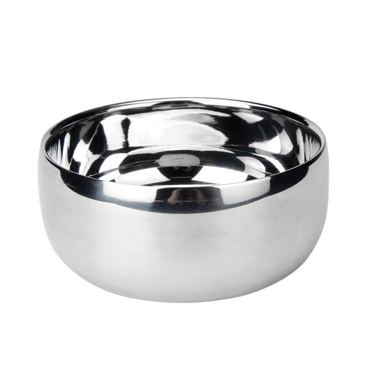 Monsera Stainless Steel Shaving Soap Bowl with lid
