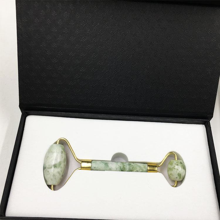 Monsera jade face roller for a daily skincare ritual