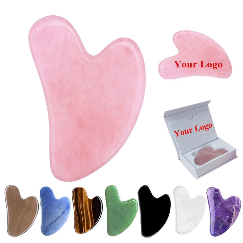 Monsera natural stone gua sha for a daily face ritual