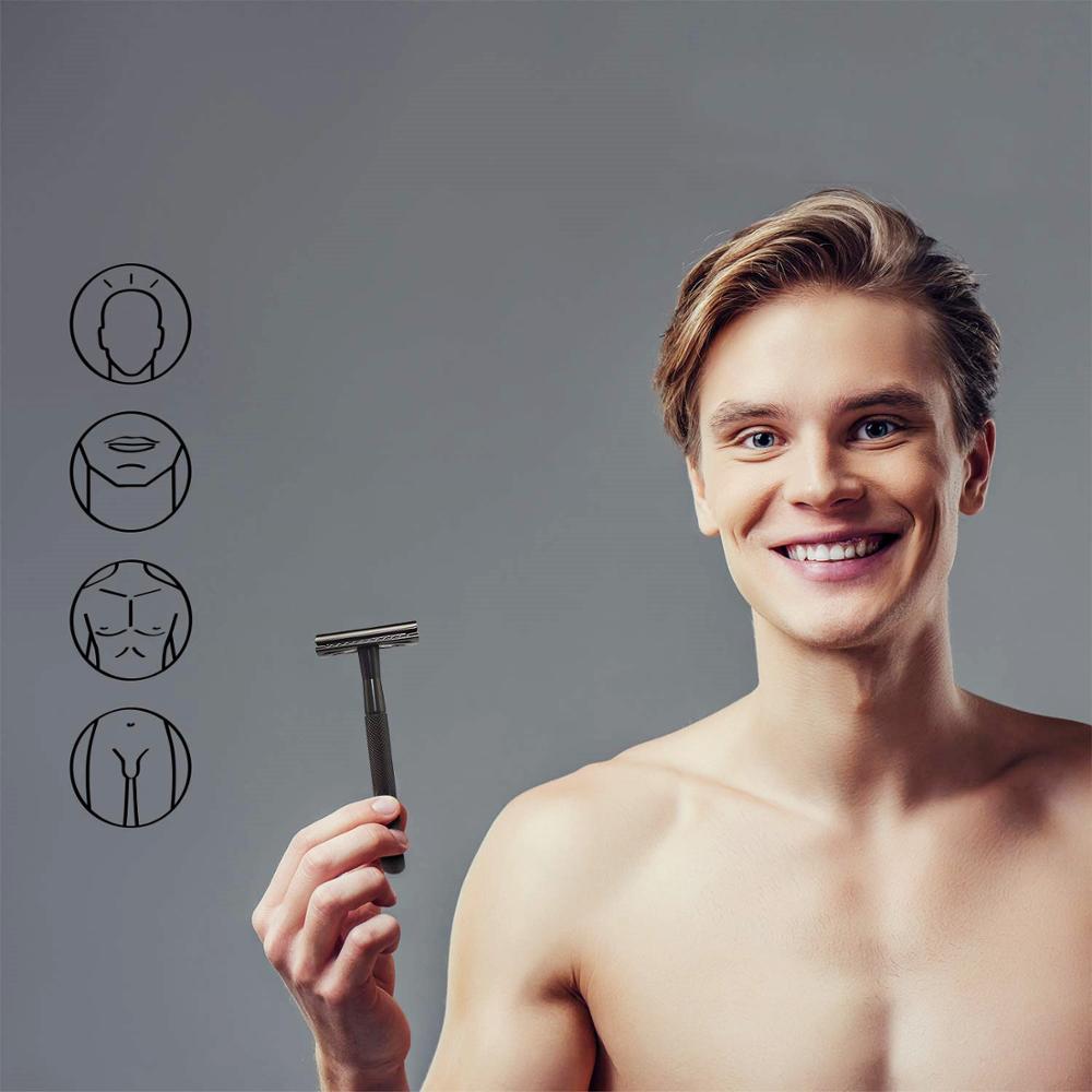 Monsera double edge safety razor – close-up
