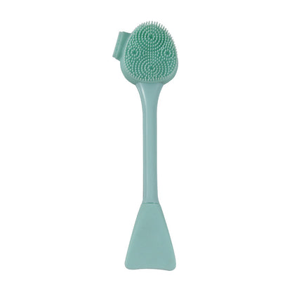 Monsera double-ended silicone face brush for gentle exfoliation
