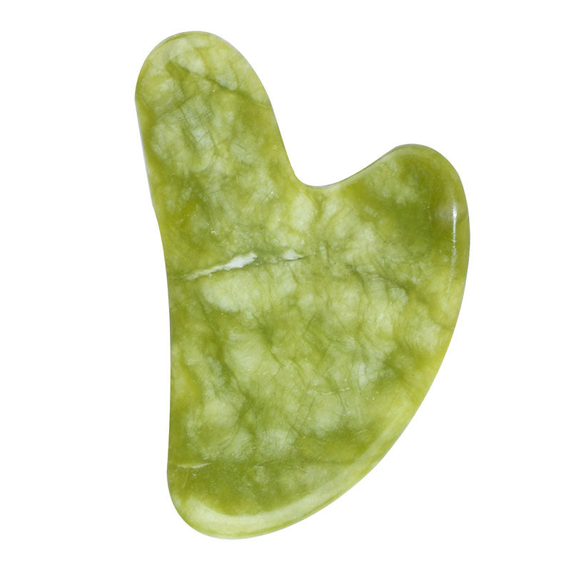Monsera gua sha stone with smooth curved edges