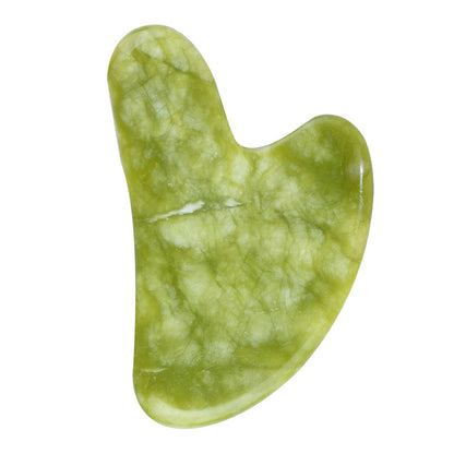 Monsera gua sha stone with smooth curved edges