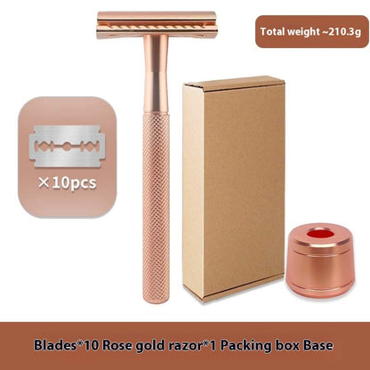Monsera reusable metal razor, plastic-free alternative to cartridges